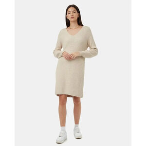 10 Tree Womens Highline V-Neck Cotton Knit Sweater Dress M